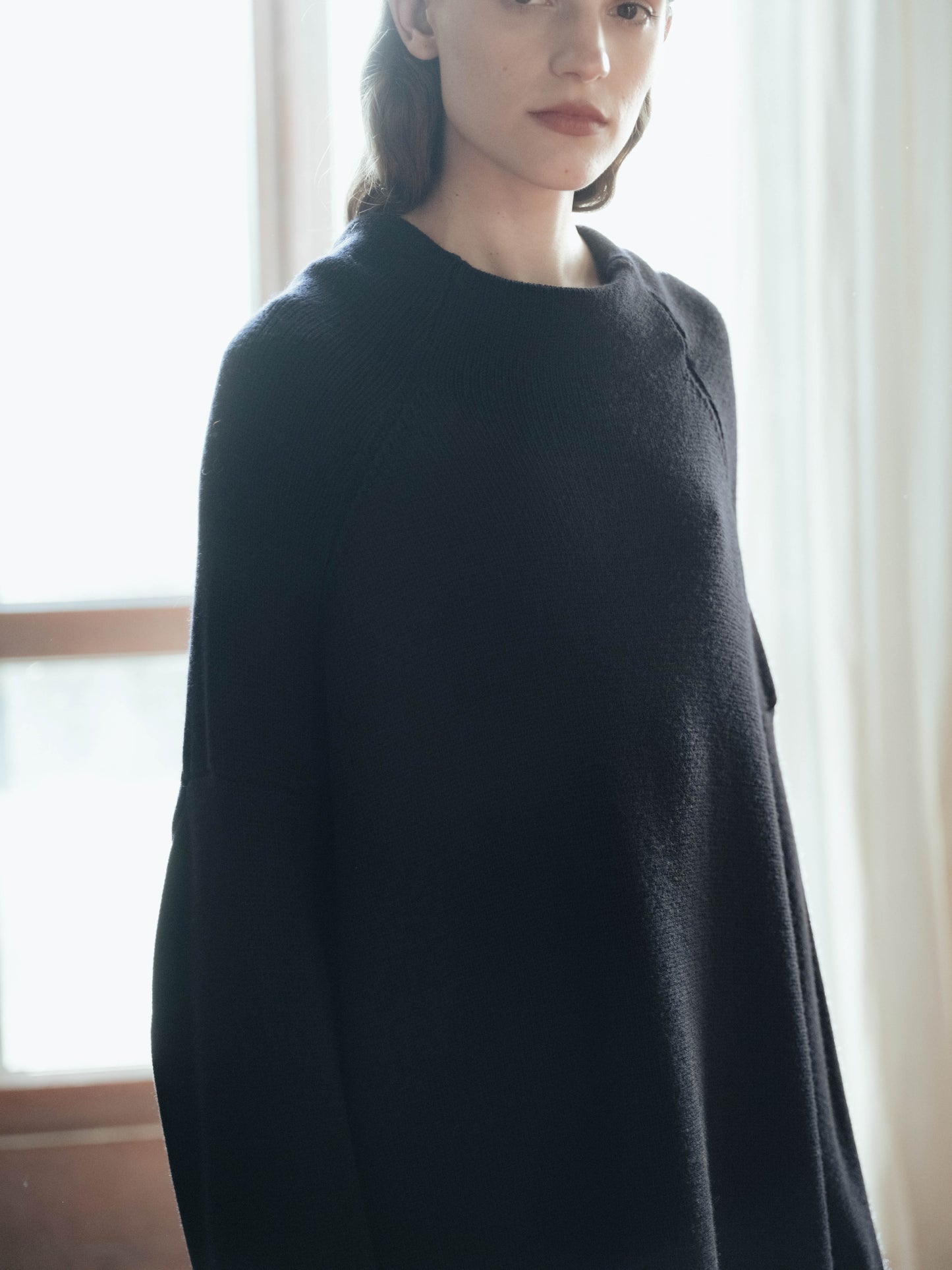 Extra Fine Merino Wool Maxi Volcano Sweater