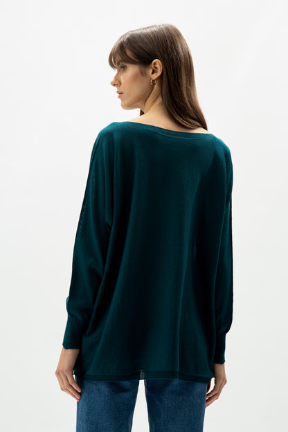 Extra fine merino wool boat neck pullover  - most.it.knit