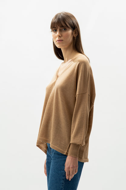 Extra fine merino wool v-neck cardigan  - most.it.knit