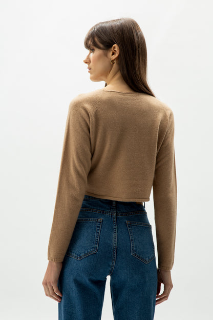 Cashmere mix cropped cardigan  - most.it.knit