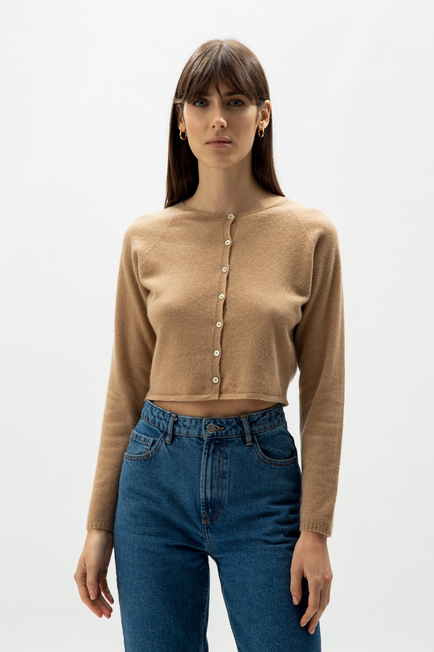 Cashmere mix cropped cardigan  - most.it.knit