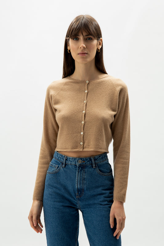 Cashmere mix cropped cardigan  - most.it.knit