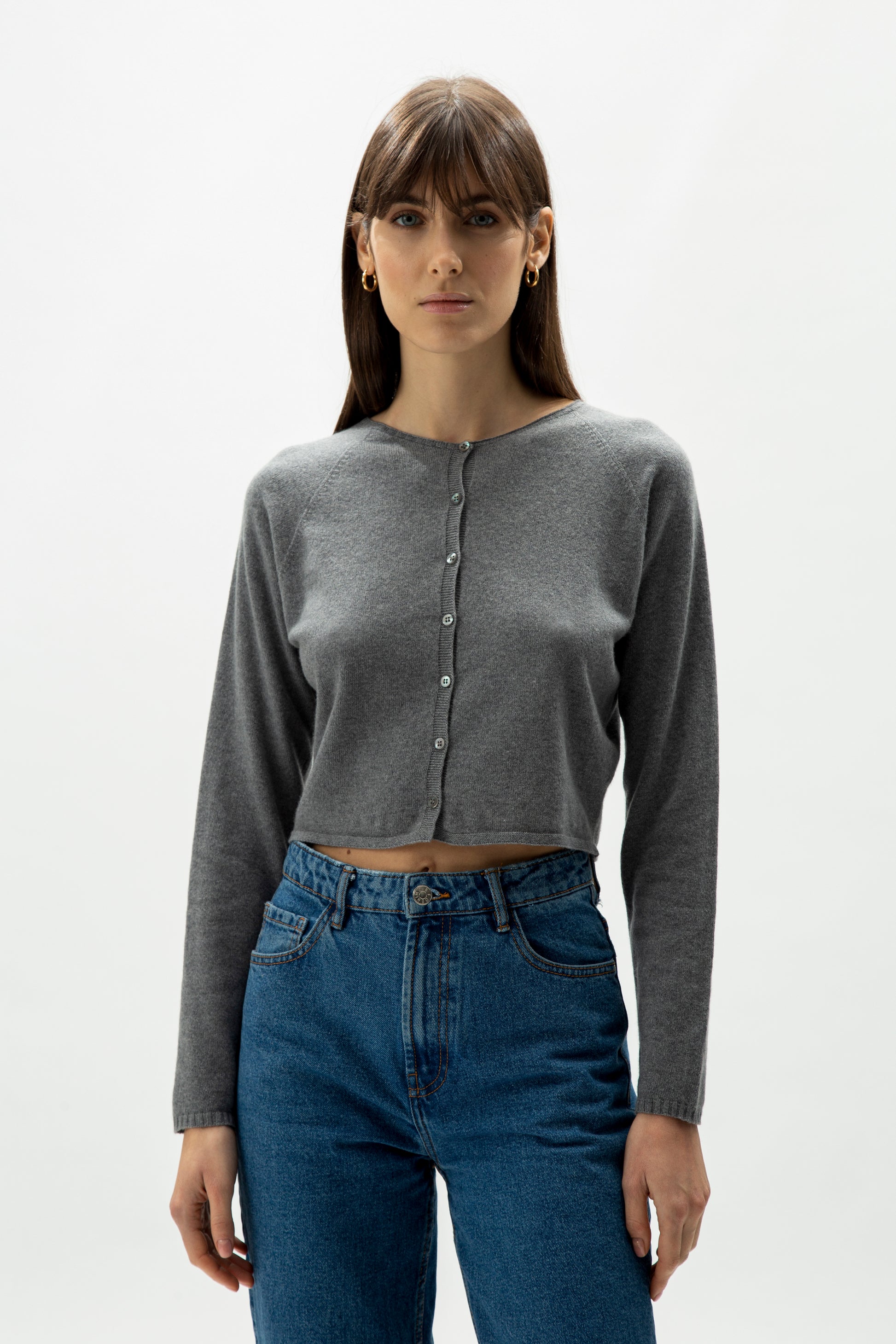 Cashmere mix cropped cardigan  - most.it.knit