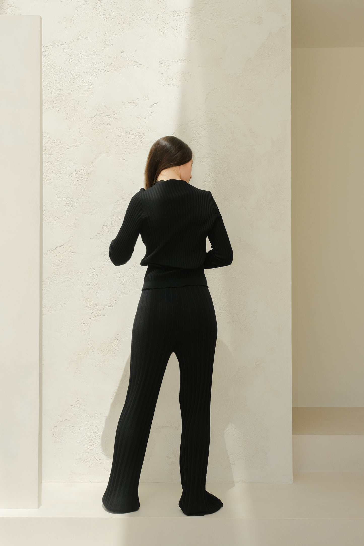 Extra Fine Merino Wool Plissè Pants