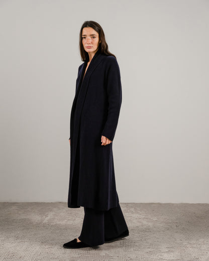 Cashmere Mix Shawl-Collar Maxi Cardigan