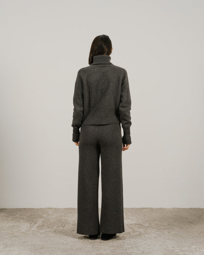 Cashmere Mix Wide Legged Trousers