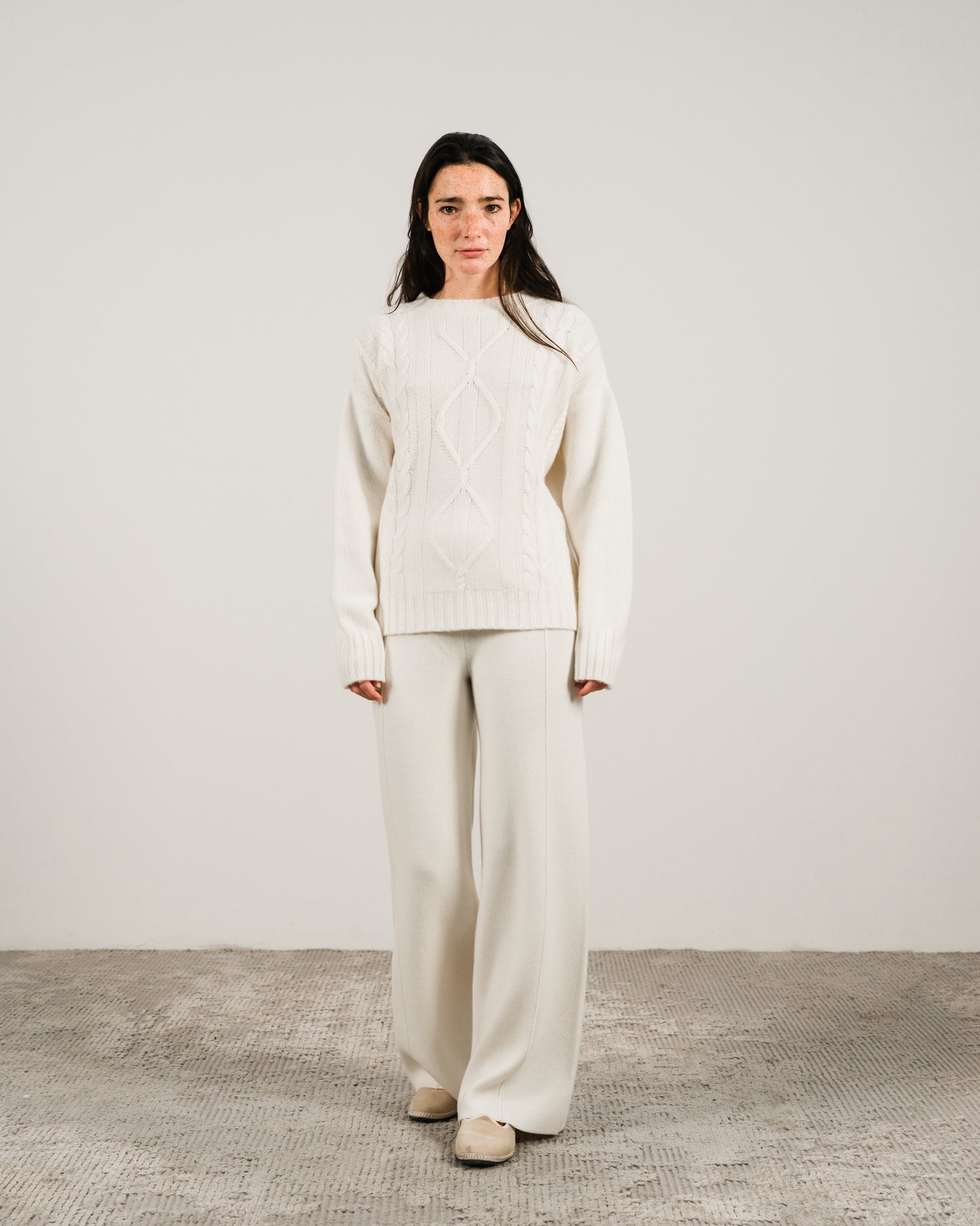 Cashmere Mix Cable Knit Sweater