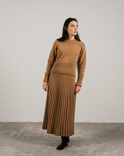 Cashmere Mix Plissè Skirt