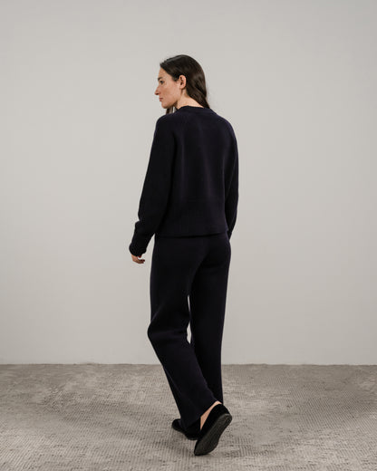 Cashmere Mix Wide Legged Trousers