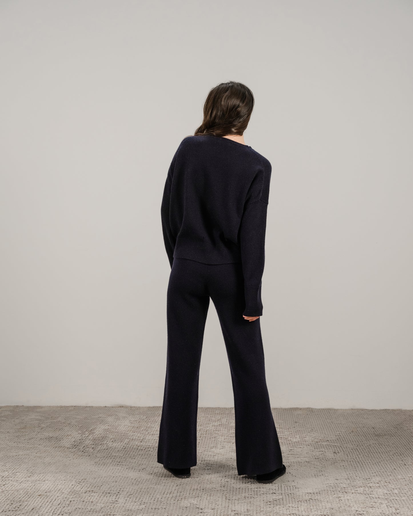 Cashmere Mix Wide Legged Trousers