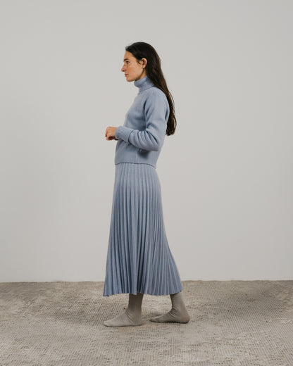 Cashmere Mix Plissè Skirt